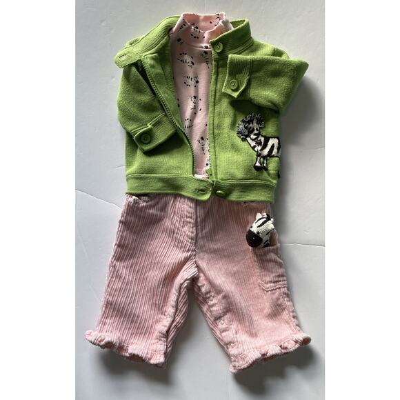 Vintage Y2K Gymboree Zebra Pocket Pals 3 Piece Size 3-6M - Picture 1 of 10